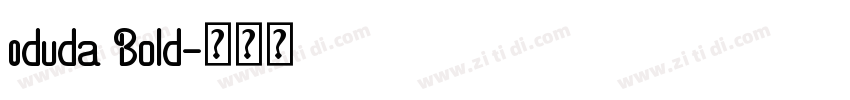 0duda Bold字体转换